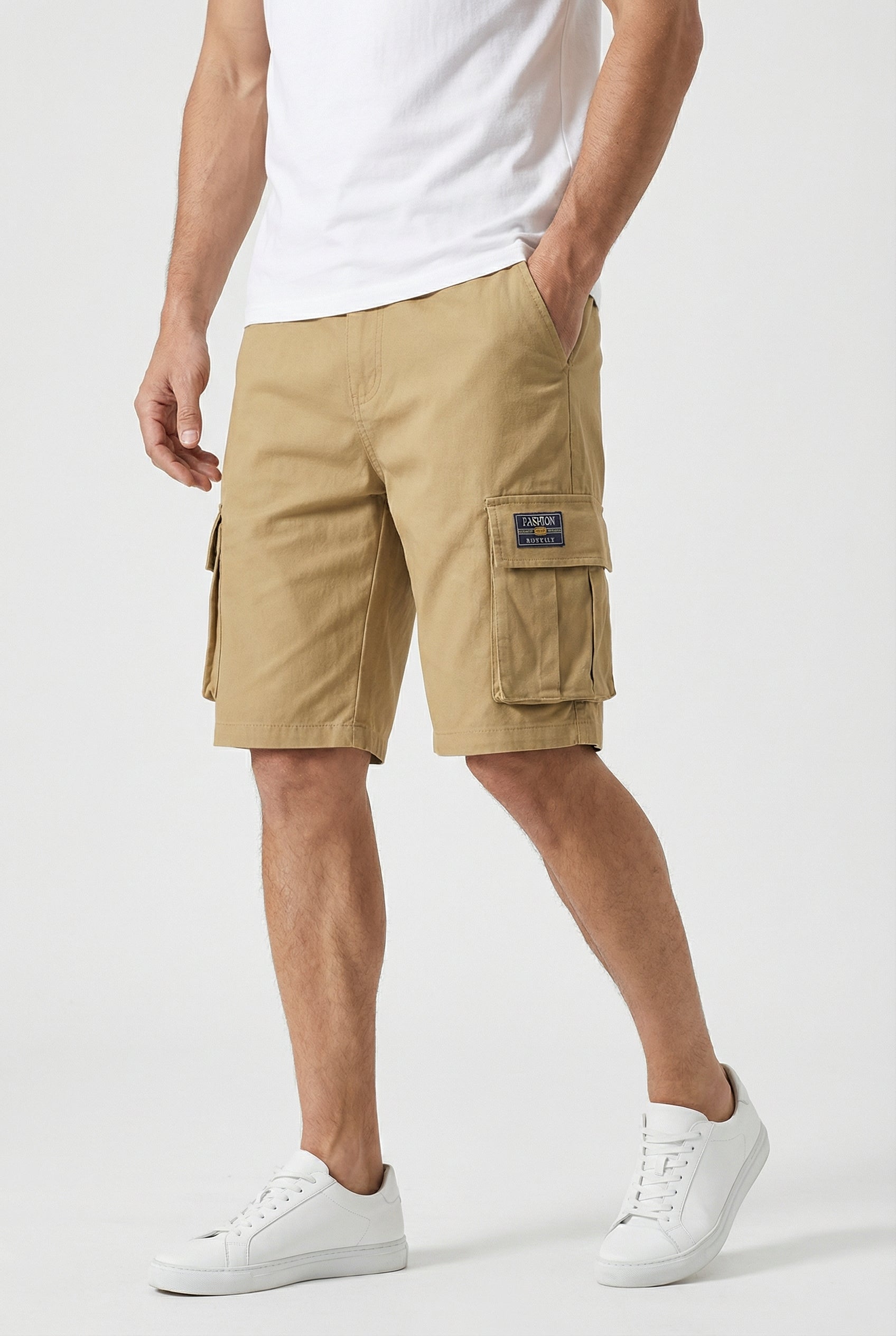 Herre Cargo Shorts Bomuldsblanding Afslappet Pasform Flere Lommer 4