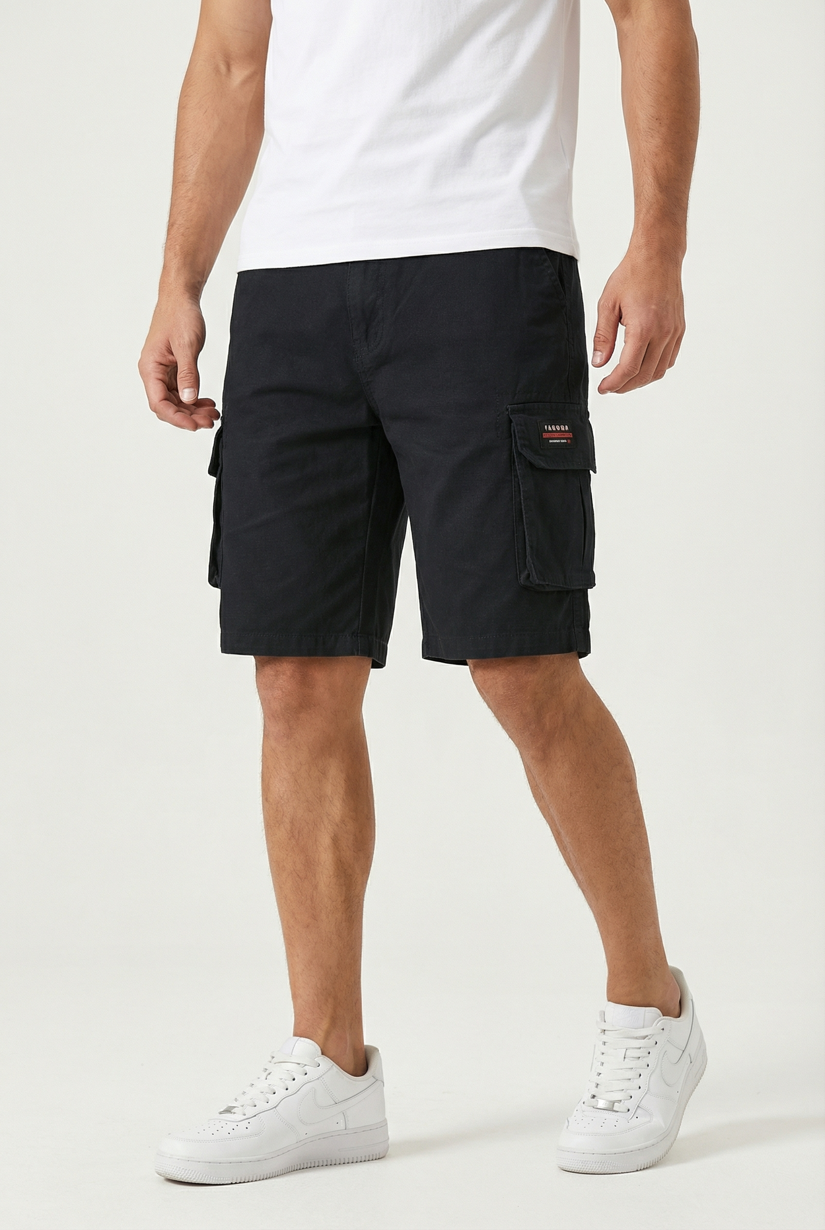 Herre Cargo Shorts Bomuldsblanding Afslappet Pasform Flere Lommer 5
