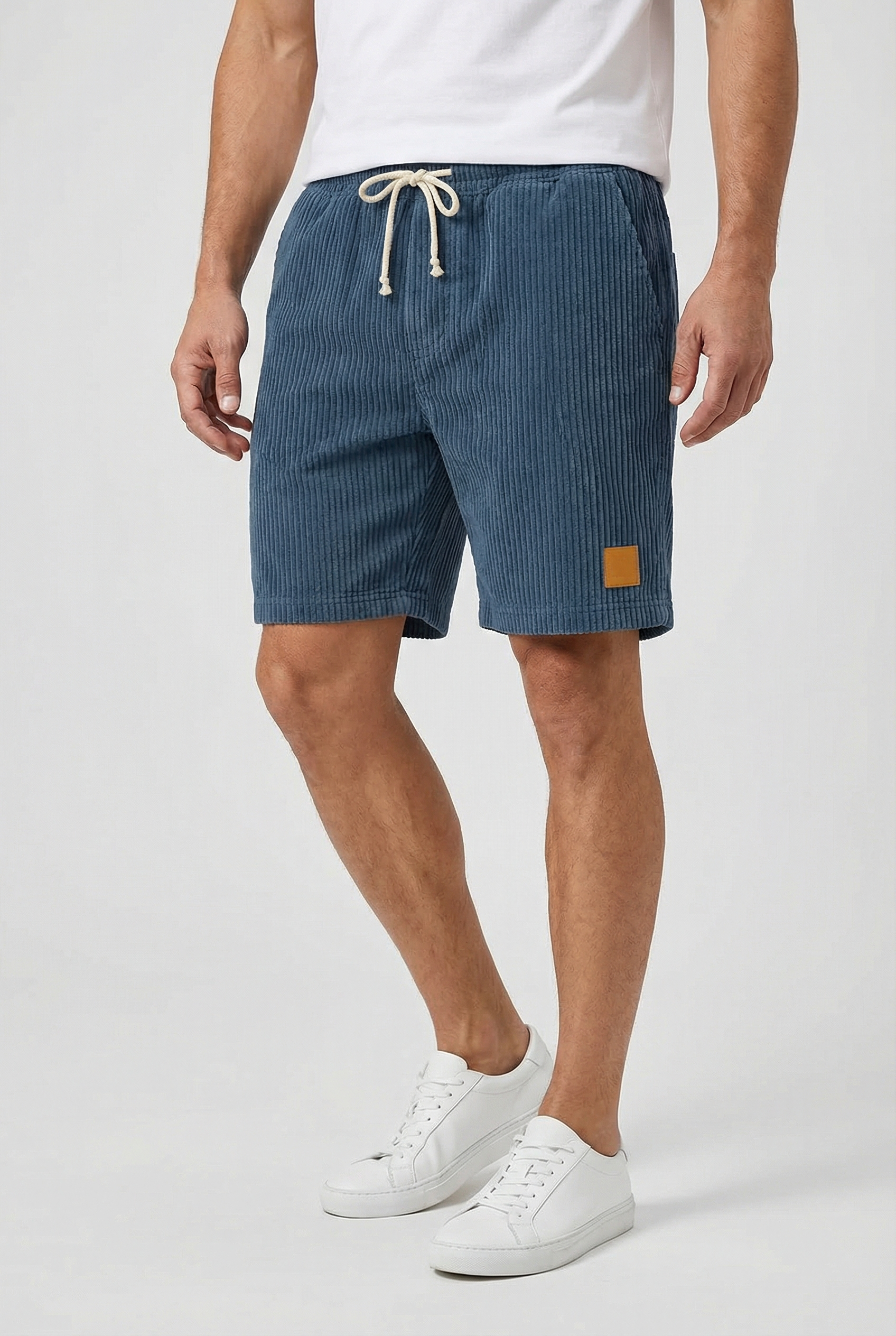 Herre Shorts Fløjl Retro Design Komfortabel Pasform Casual Wear 5