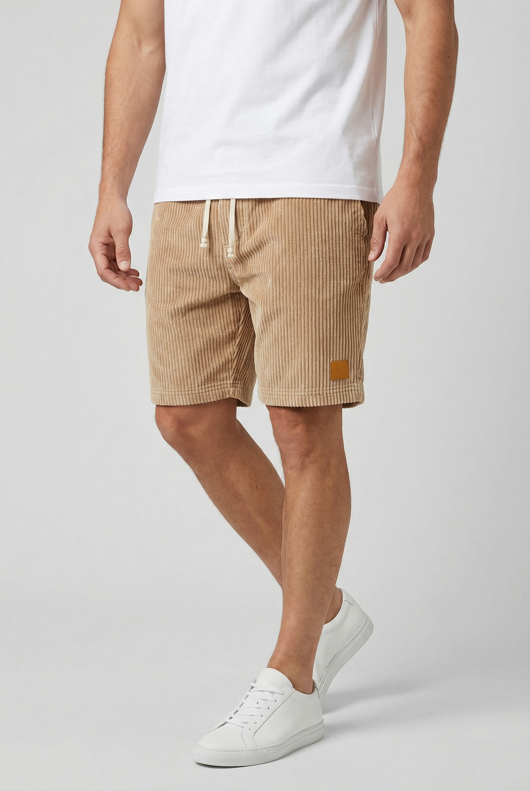 Herre Shorts Fløjl Retro Design Komfortabel Pasform Casual Wear 6