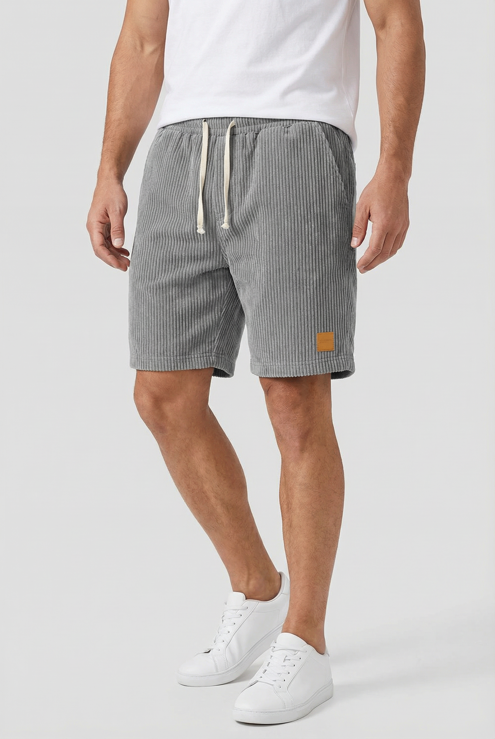Herre Shorts Fløjl Retro Design Komfortabel Pasform Casual Wear 8