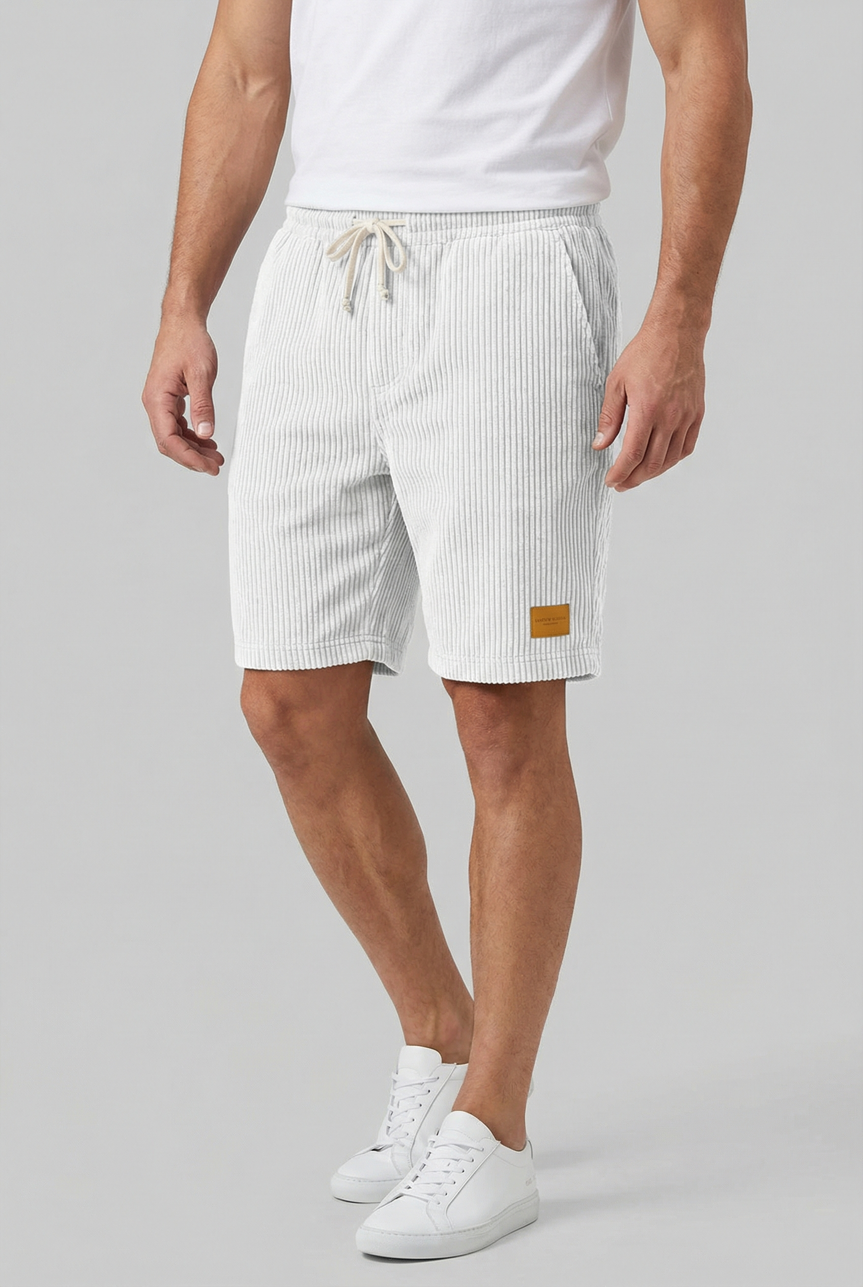 Herre Shorts Fløjl Retro Design Komfortabel Pasform Casual Wear 9