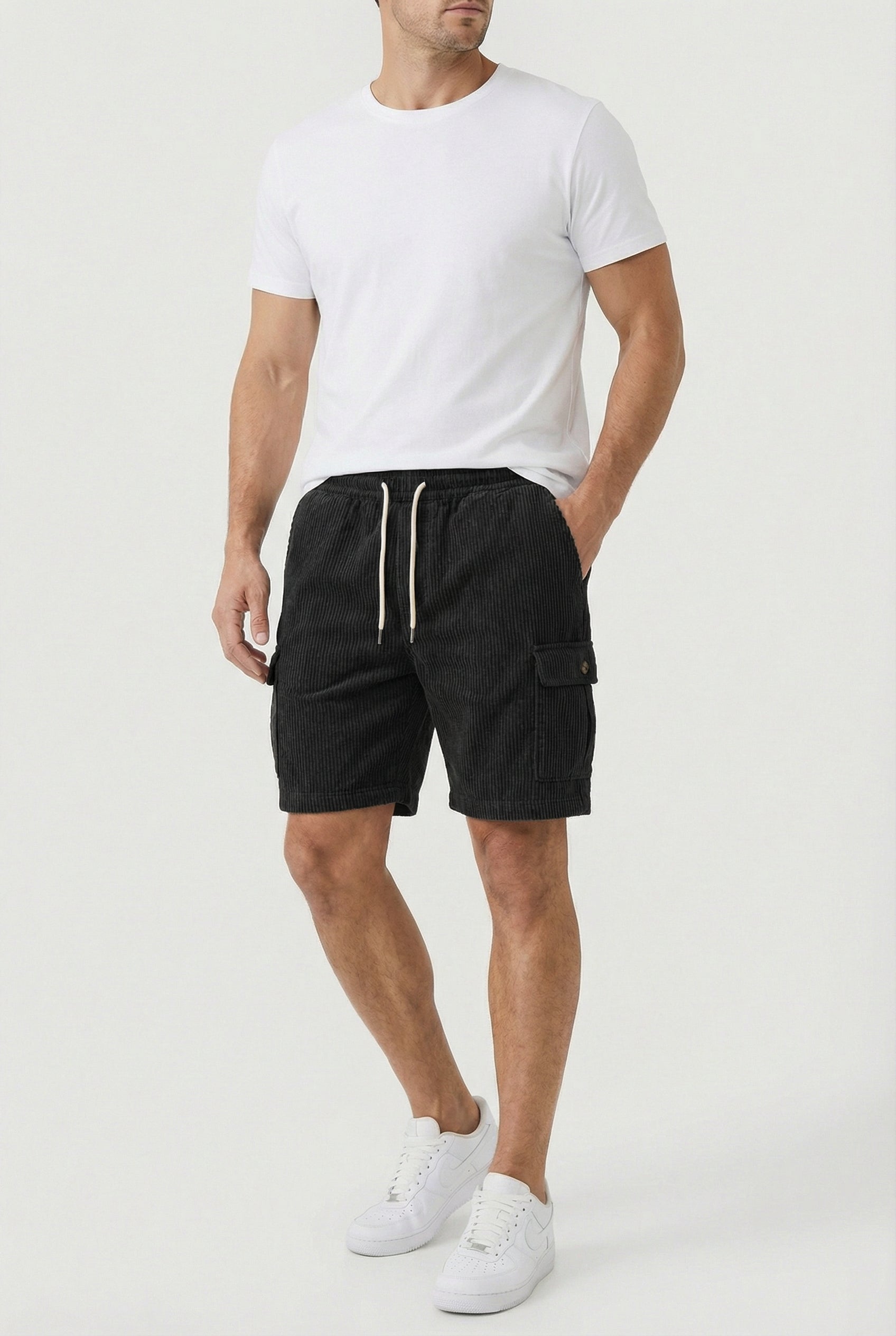 Shorts Herre Polyester Værktøjsdetaljer Casual Komfort 1